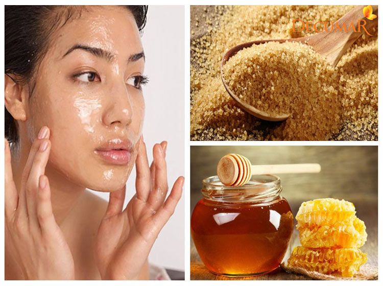Mặt nạ mật ong và đường nâu giúp tẩy da chết, làm sạch da nhẹ nhàng