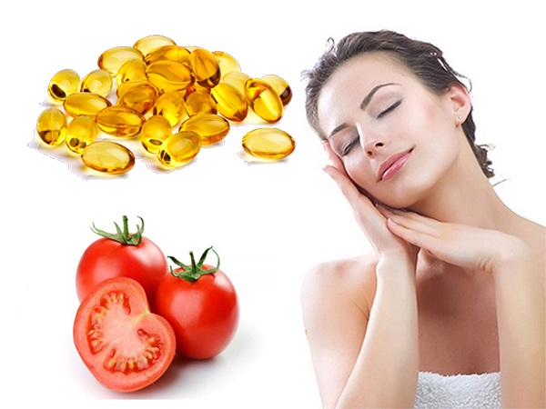 Trị mụn cùng với cà chua và vitamin E