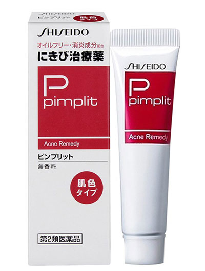 Shiseido Pimplit được thiết kế dạng tuýp nhựa màu trắng review kem 