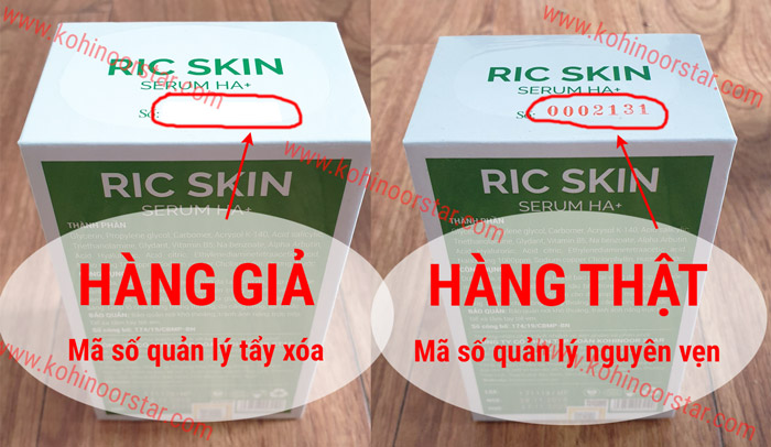 phân biệt ric skin thật giả rich skin