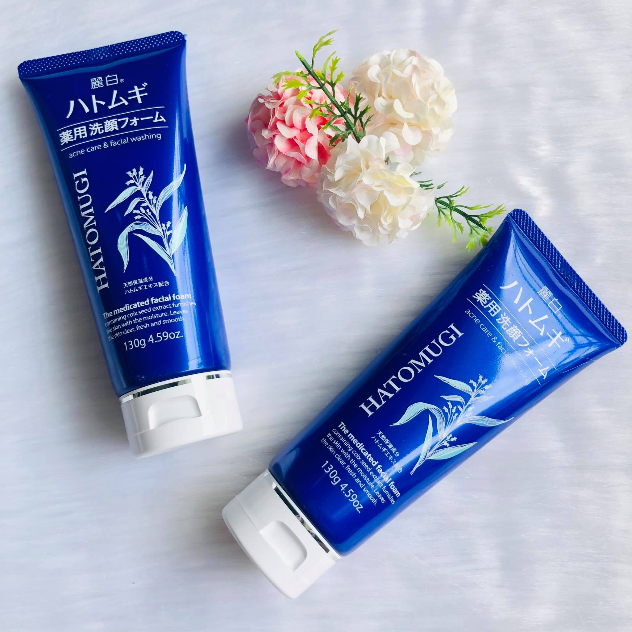 Sữa rửa mặt Hatomugi Acne Care &amp; Facial Washing 130g | Mặt Hoa Da Phấn