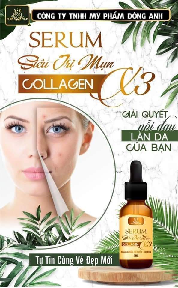 Thông tin sản phẩm Serum trị mụn collagen x3