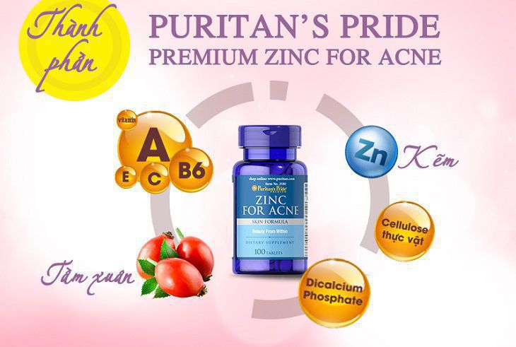 Puritan’s Pride Premium Zinc For Acne là sản phẩm gì? acne puritan's