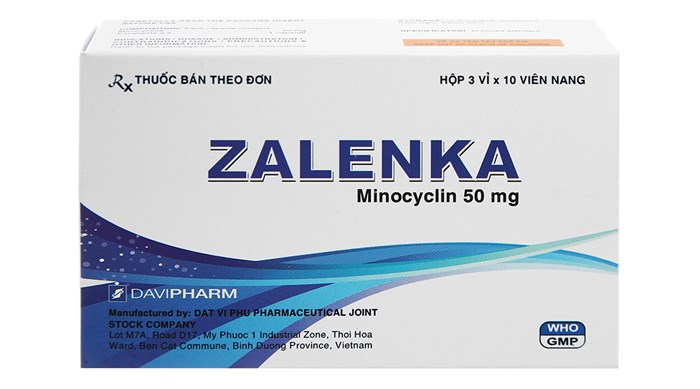 Thuốc trị mụn Zalenka 50mg Minocyclin có tốt không? | Review hiệu quả, ưu nhược điểm, công dụng, cách sử dụng, giá