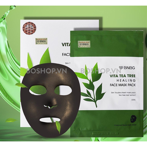 Mặt nạ cho da mụn BNBG Vita Tea Tree Healing Face Mask Pack 30ml mang đến bí quyết dưỡng da từ thành phần tràm trà nổi tiếng, cải thiện làn da mụn sáng mịn, đều màu hơn