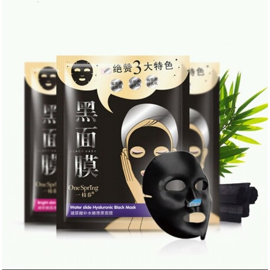 Mặt Nạ Than Tre Hoạt Tính One spring Black mask mặt nạ nội địa trung | Shopee Việt Nam